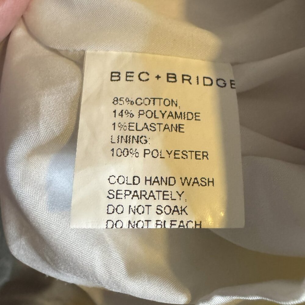 Bec & Bridge Goldie Mini Dress Multi Stripe, Size 8, EUC - Picture 5 of 5